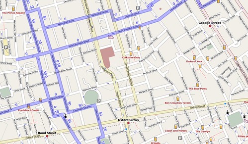 Directional cycle routes - before